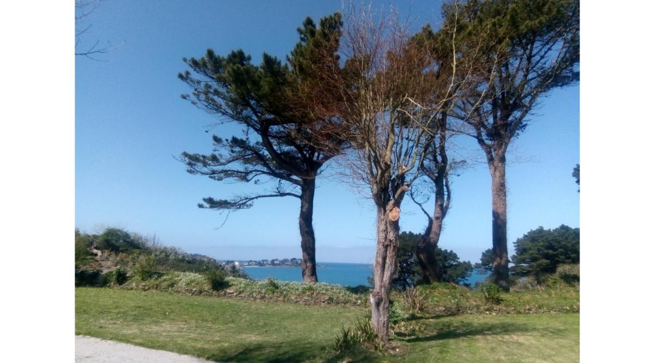 Les Hortensias Grande Tente Familiale Deux Chambres Et Sejour Vue Mer Sur Camping Nature Plestin-les-Grèves エクステリア 写真